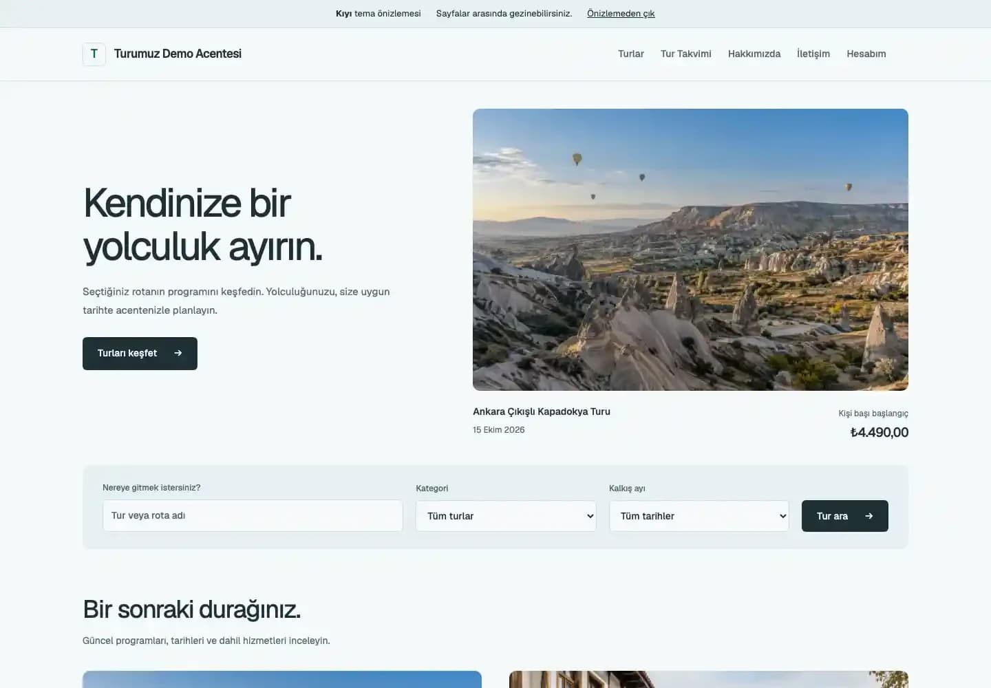 Kıyı temasının gerçek demo vitrini