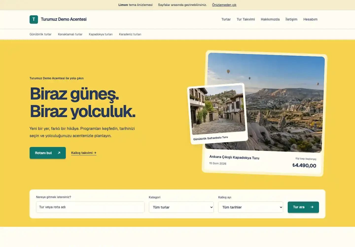 Limon temasının gerçek demo vitrini