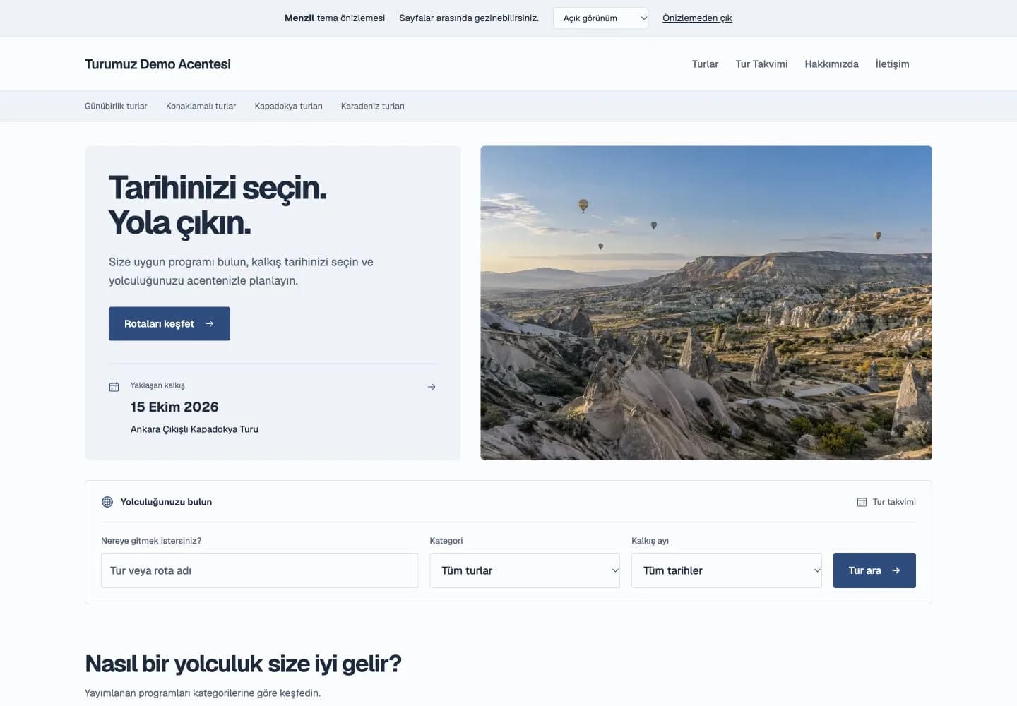 Menzil temasının gerçek demo vitrini