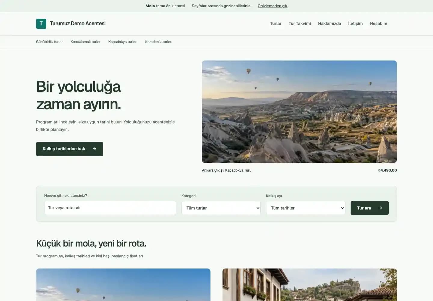 Mola temasının gerçek demo vitrini
