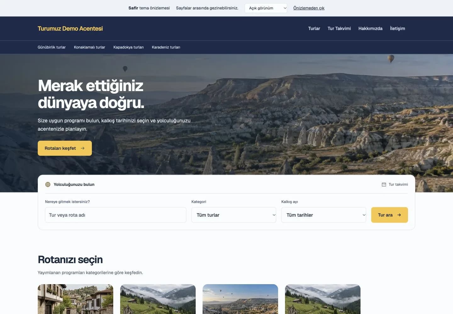 Safir temasının gerçek demo vitrini